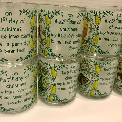 12 Days of Christmas Glass Mug Set