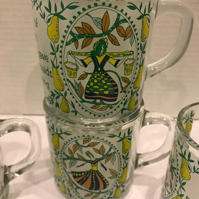 12 Days of Christmas Glass Mug Set