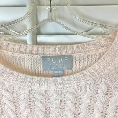 8684 PURE Cashmere Pin Sweater & Peach Couture Cashmere Throw