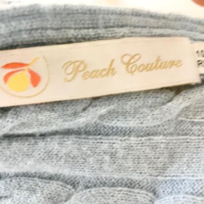 8684 PURE Cashmere Pin Sweater & Peach Couture Cashmere Throw