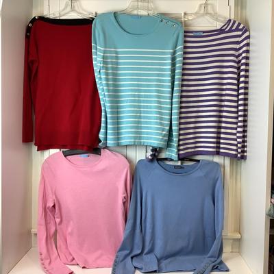 8688 Lot of 5 Long Sleeve Ladies Shirts, Ralph Lauren, J.McLaughlin