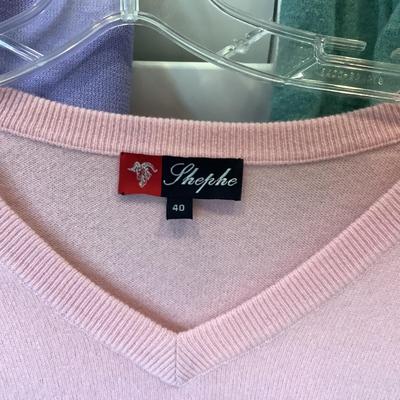 8689 Lot of Three Sweaters Shepke Cashmere and Wool Sweaters