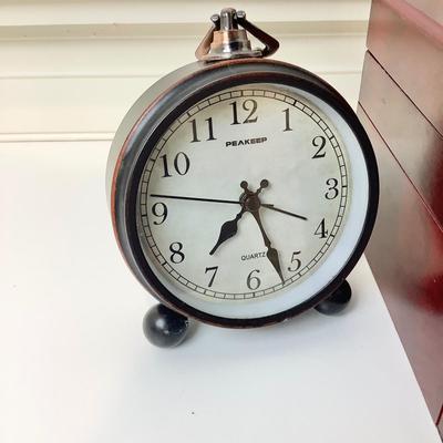 8692 Two Alarm Clocks with Jewelry Box