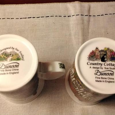 Dunoon Sue Scullard *Manor Houses*  2 Fine Bone China Mugs - Made in England
