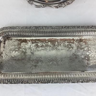 8699 Ellis & Barker Menorah Hallmark Silverplate Tray
