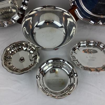 8704 Lot of Silver plate Trophy Serving Pieces