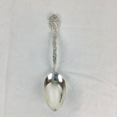 8736 Antique Gorham Repousse Versailles Sterling Serving Spoon