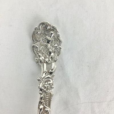 8736 Antique Gorham Repousse Versailles Sterling Serving Spoon