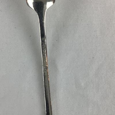 8719 Antique Sterling S. Kirk & Son Repousse 3 Prong Serving Fork
