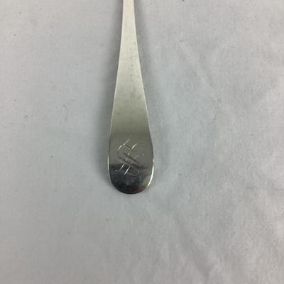 8719 Antique Sterling S. Kirk & Son Repousse 3 Prong Serving Fork