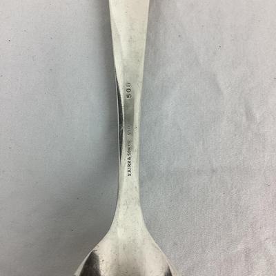 8720 Antique Large S. Kirk & Son Repousse  Serving Spoon
