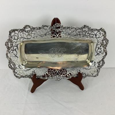 8722 Sterling Silver Reticulated Serving Tray
