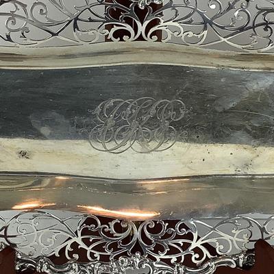 8722 Sterling Silver Reticulated Serving Tray