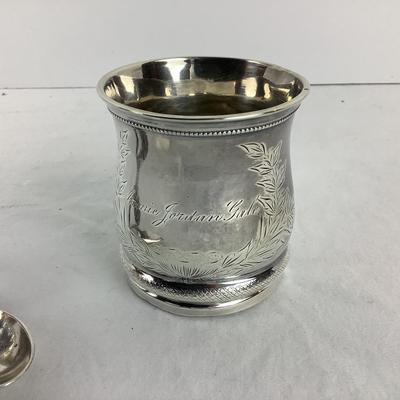 8724 Victorian Sterling Baby Cup with Sterling Baby Spoons