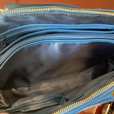 Vintage Coach leather brown purse, Joy Iman, black leather wallet, beaded zip