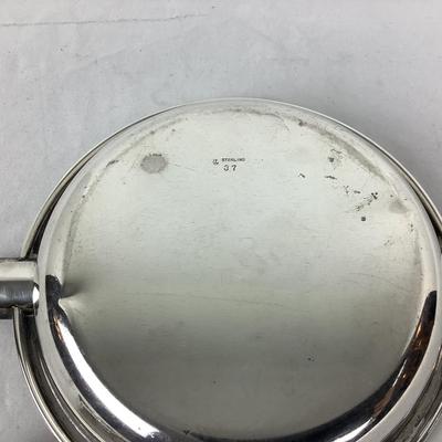 8731 Sterling Silver Ashtray with Lighter and Match Cover