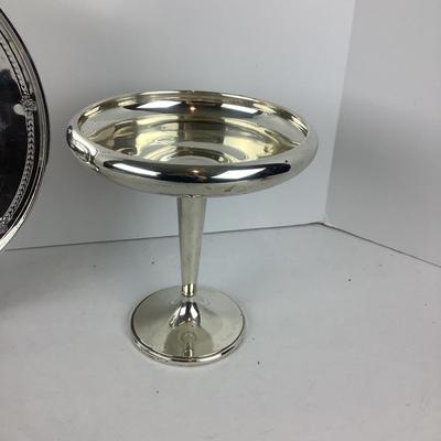 8733 Sterling Plate and Weighted Pedestal Dish