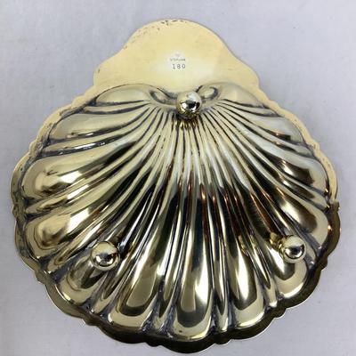 8735 Sterling Silver Monogramed Bowl and Scalloped Dish