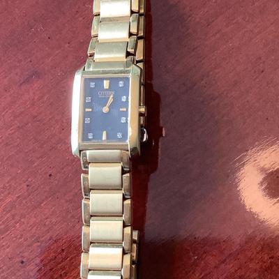 Citizens Womenâ€™s gold eco drive watch