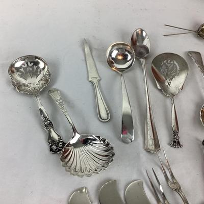 8739 Misc. Pieces of Sterling Silver Spreaders, Spoons, and more