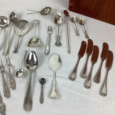 8739 Misc. Pieces of Sterling Silver Spreaders, Spoons, and more