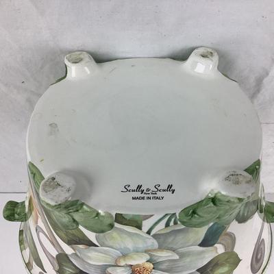 8742 Italian Magnolia Design Cache Pot by Scully & Scully