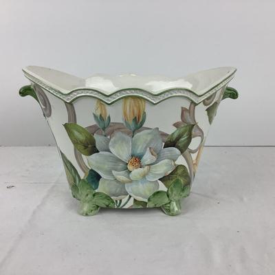 8742 Italian Magnolia Design Cache Pot by Scully & Scully