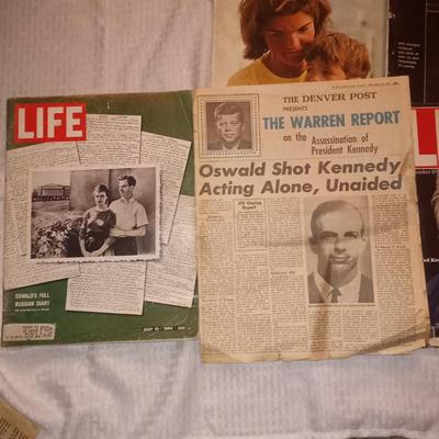 ORIGINAL EPHEMERA ON JF KENNEDY ASSASSINATION, OSWALD AND FORD