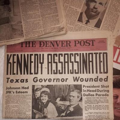 ORIGINAL EPHEMERA ON JF KENNEDY ASSASSINATION, OSWALD AND FORD