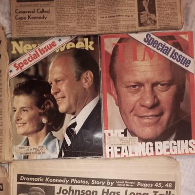 ORIGINAL EPHEMERA ON JF KENNEDY ASSASSINATION, OSWALD AND FORD