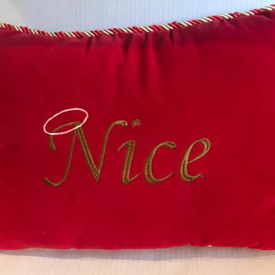 Naughty or Nice  you decide pillow