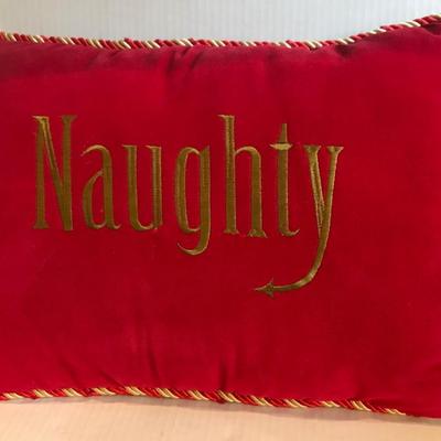 Naughty or Nice  you decide pillow
