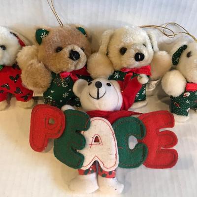 Xmas Bear plush Ornaments