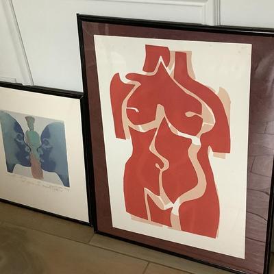 2 prints with plastic frames 17â€Hx15â€W. 26â€H x 20â€W