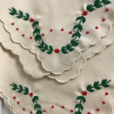 Pair of linen holiday napkins