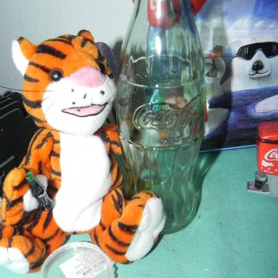 COKE COLA PLUSH ANIMALS WITH TAGS-MAGNETS-STRAW HOLDER-MORE