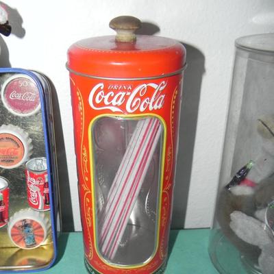 COKE COLA PLUSH ANIMALS WITH TAGS-MAGNETS-STRAW HOLDER-MORE