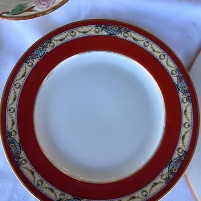 Vintage glassware and fine china plates