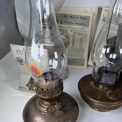 Railway lantern and oil lamps lot