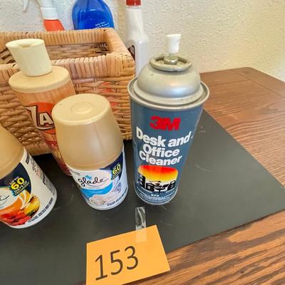 Tub of household cleaners