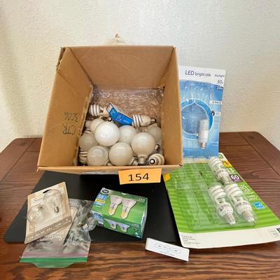 Box of new light bulbs
