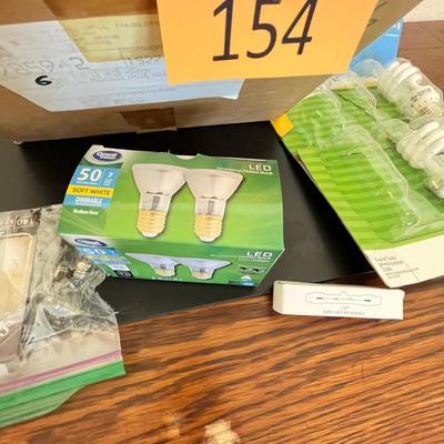 Box of new light bulbs