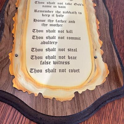 Vintage 10 Commandment Plaque