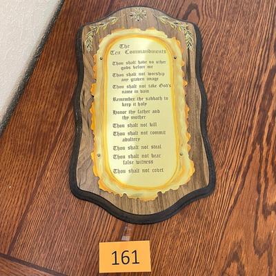 Vintage 10 Commandment Plaque
