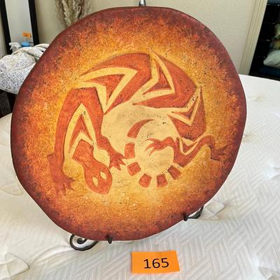 Lizart art Disk Plate w/ stand