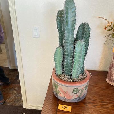 Mexican Pot with faux Cactus