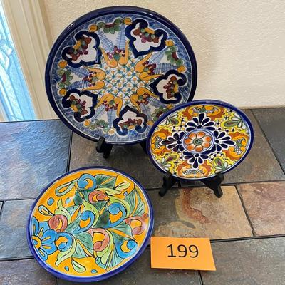 3 Talavera plates