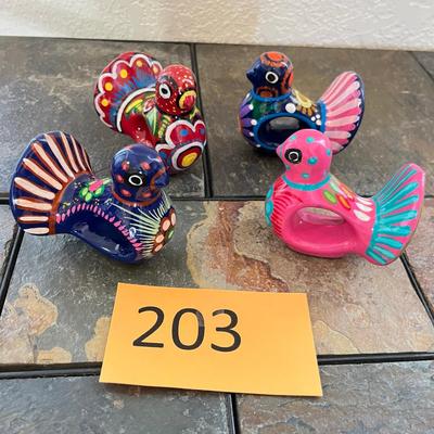 Talavera Bird Napkin Rings