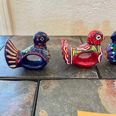 Talavera Bird Napkin Rings