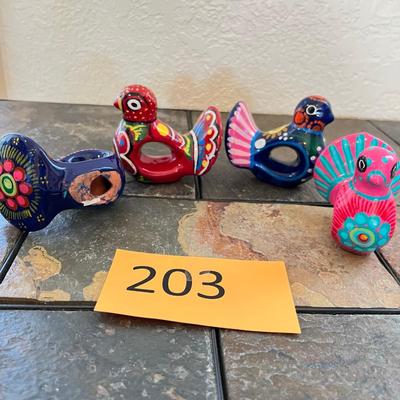 Talavera Bird Napkin Rings
